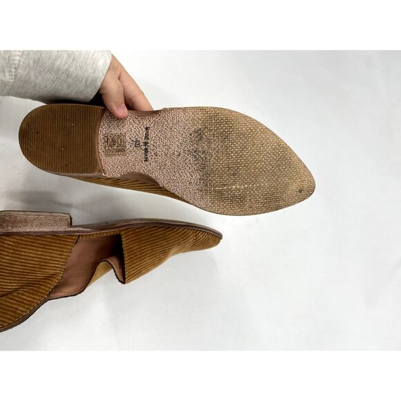 Free people EU 40 Tan Gold Corduroy D'orsay Flats - Picture 6 of 6